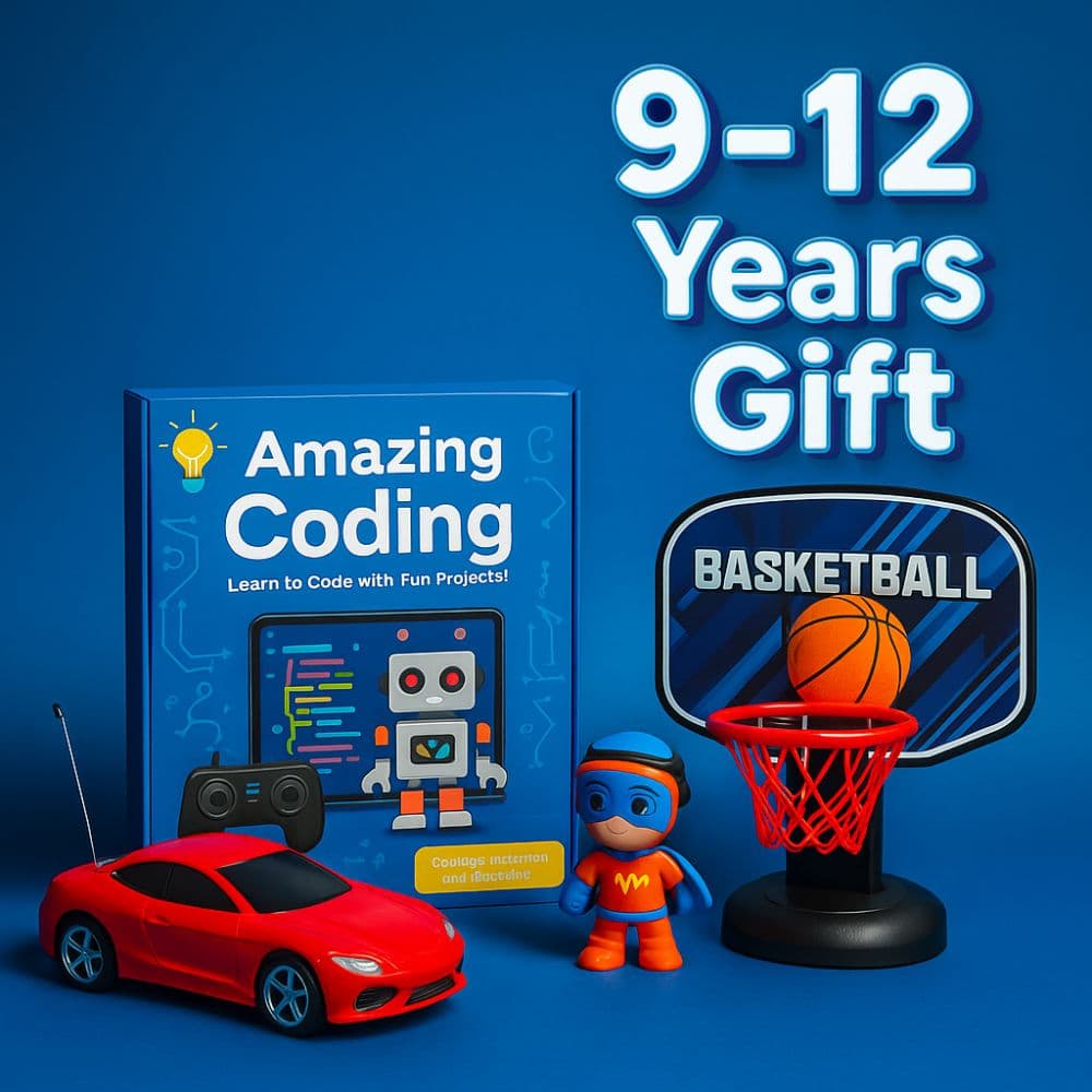 RC car, coding kit, and basketball toy for 9–12 year old boys – stylish birthday gifts from Motumal Giftwala Ranchi