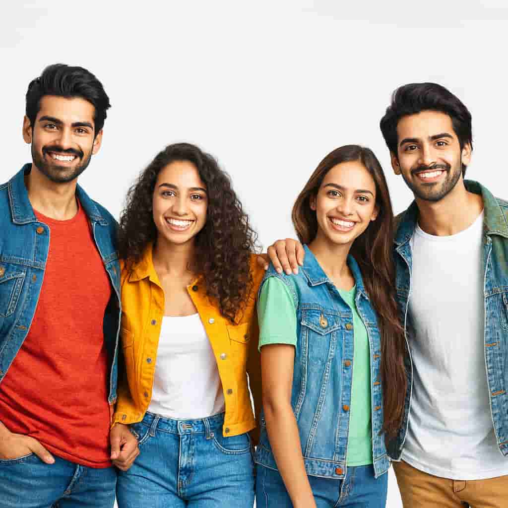 "Motumal Giftwala For Friends gift collection featuring a smiling group of young friends together"