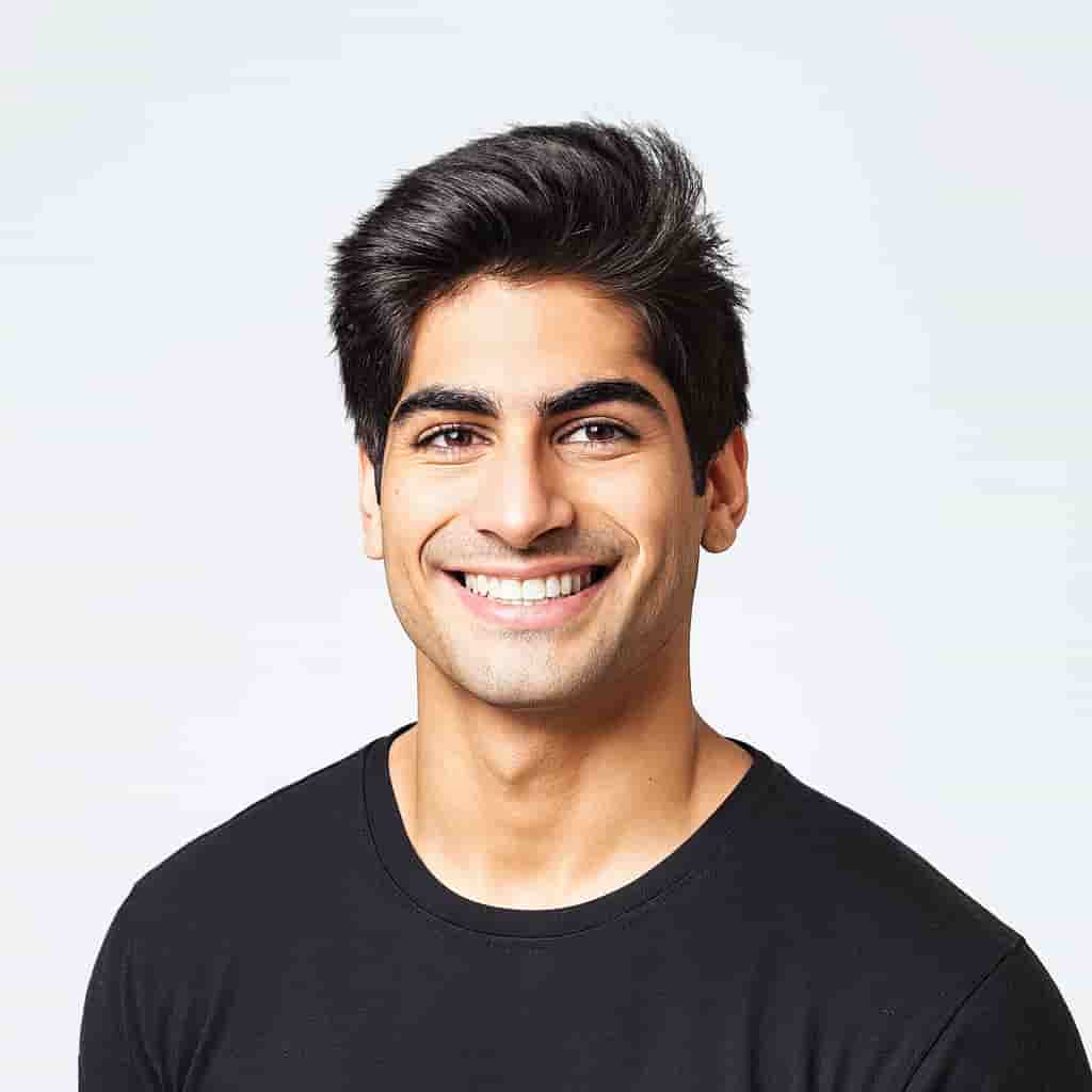 "Motumal Giftwala For Boyfriend gift collection featuring a smiling young man in black t-shirt portrait"