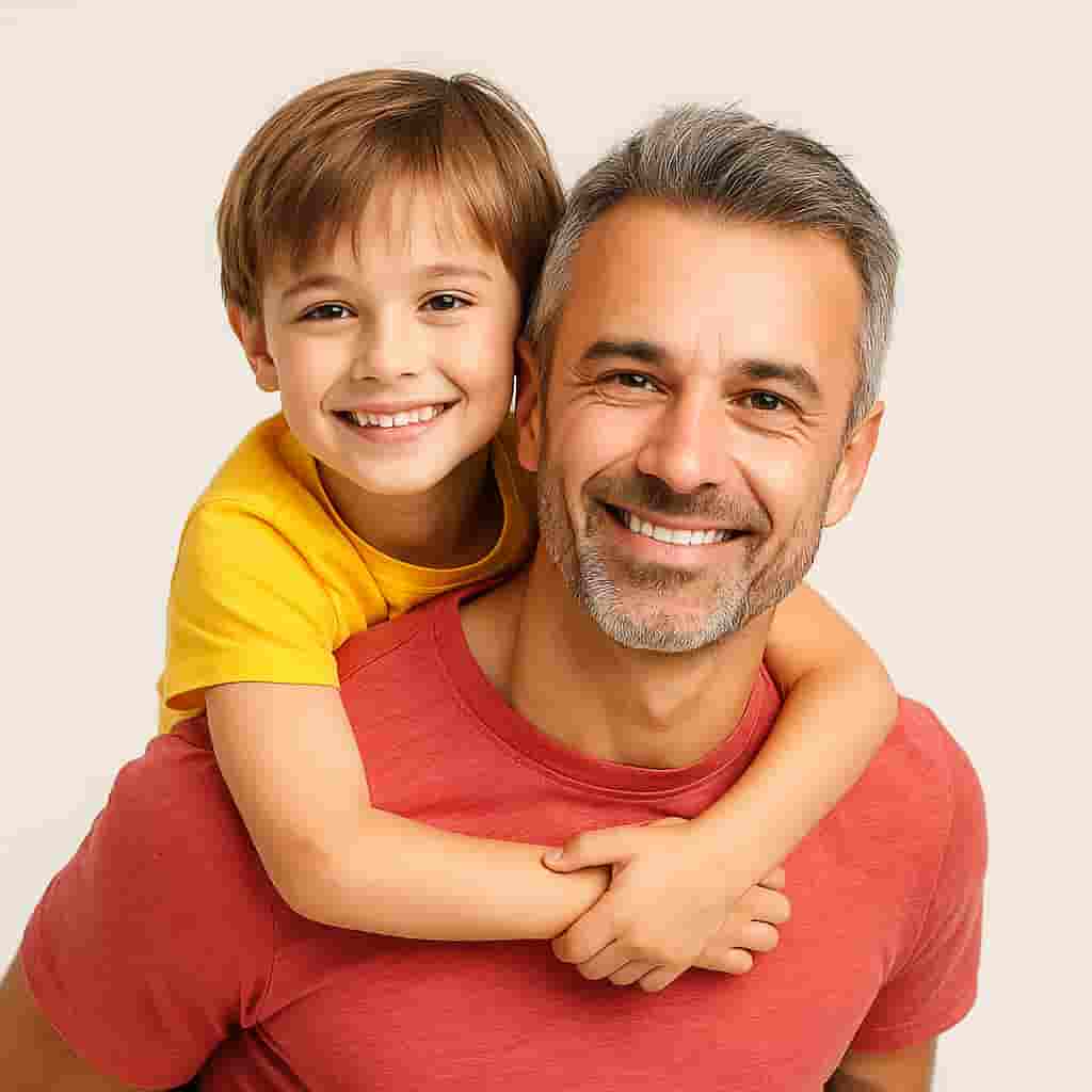 "Motumal Giftwala For Dad gift collection featuring a loving father with child, perfect gifts for dads"