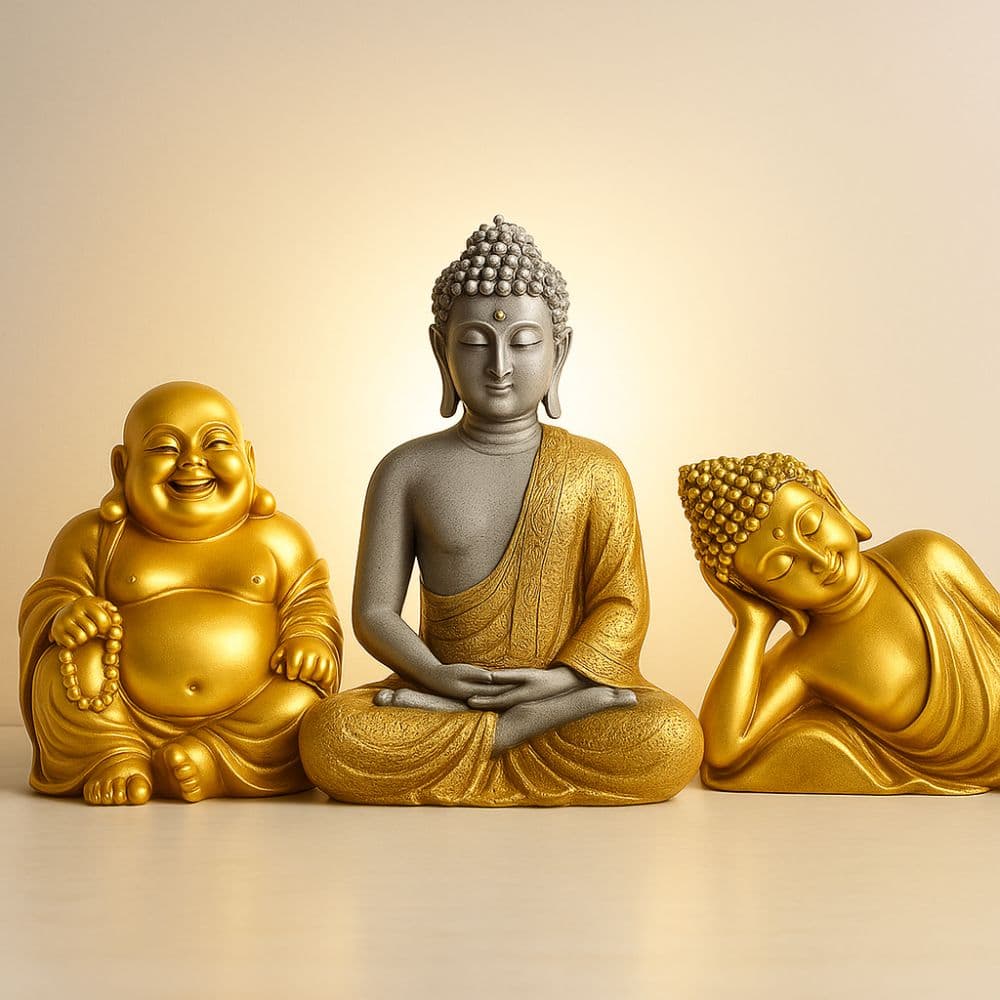 Meditating, laughing and resting Buddha idols – peaceful home decor gifts by Motumal Giftwala Ranchi
