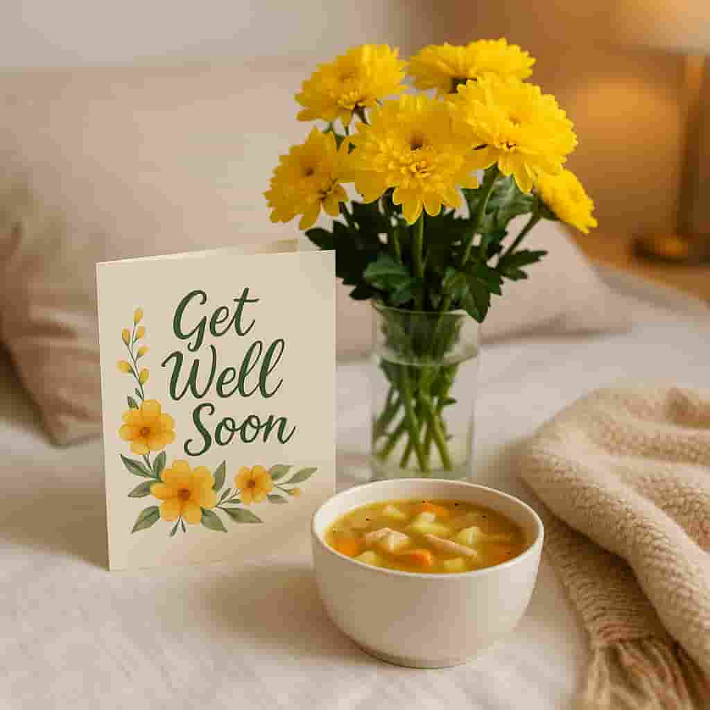 Motumal Giftwala “Get Well Soon” gift arrangement featuring fresh flowers, fruit basket, and a comforting vibe — perfect for wishing a speedy recovery with same-day delivery in Ranchi.