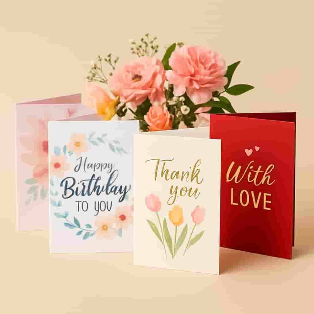 Motumal Giftwala elegant greeting cards for every occasion — birthday, anniversary, thank you, and love cards with same-day delivery in Ranchi.