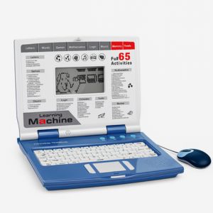 High-resolution square image of a kids learning laptop toy with 65 activities, full QWERTY keyboard, LCD screen, and blue wired mouse – from Motumal Giftwala Ranchi