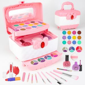 Kids pink makeup box toy set with brushes, palette and vanity case – Motumal Giftwala Ranchi"