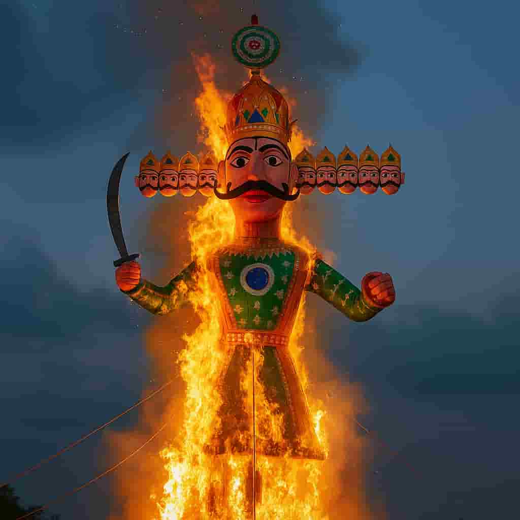 "Motumal Giftwala Dussehra gift collection featuring a majestic Ravana effigy symbolizing the victory of good over evil, perfect for festive gifting in Ranchi."