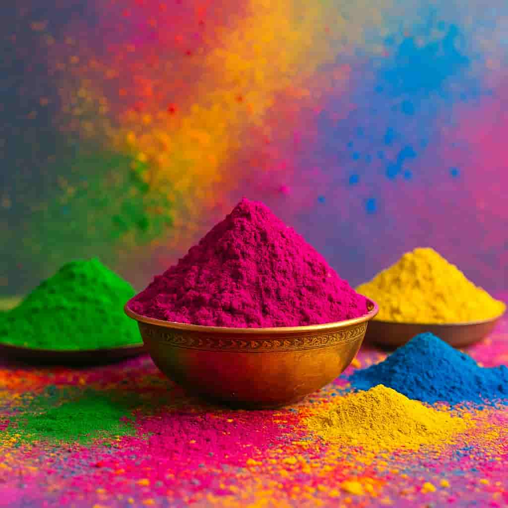 "Vibrant Holi colors gift collection by Motumal Giftwala, perfect for celebrating the festival of colors in Ranchi with premium gifting ideas."