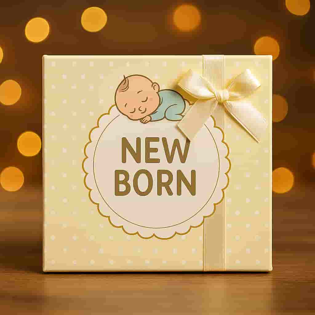 "Motumal Giftwala New Born gift collection featuring baby hampers, toys and thoughtful gifts for newborns"