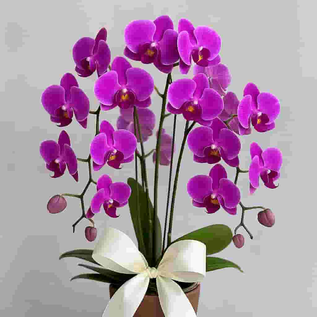 Motumal Giftwala elegant purple orchid bouquet — premium exotic flowers for birthdays, anniversaries, and corporate gifting in Ranchi with same-day delivery.