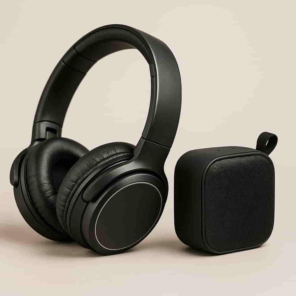 “Motumal Giftwala premium speakers and headphones gift collection — featuring stylish audio gadgets for music lovers and tech gifting in Ranchi with same-day delivery.”