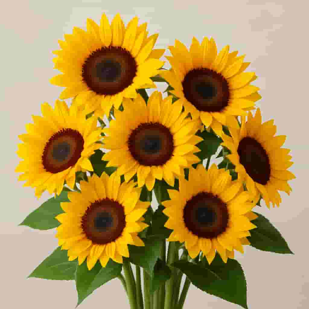 Motumal Giftwala bright sunflower bouquet — cheerful yellow blooms symbolizing positivity and joy, perfect for birthdays, anniversaries, and festive gifting in Ranchi with same-day delivery.