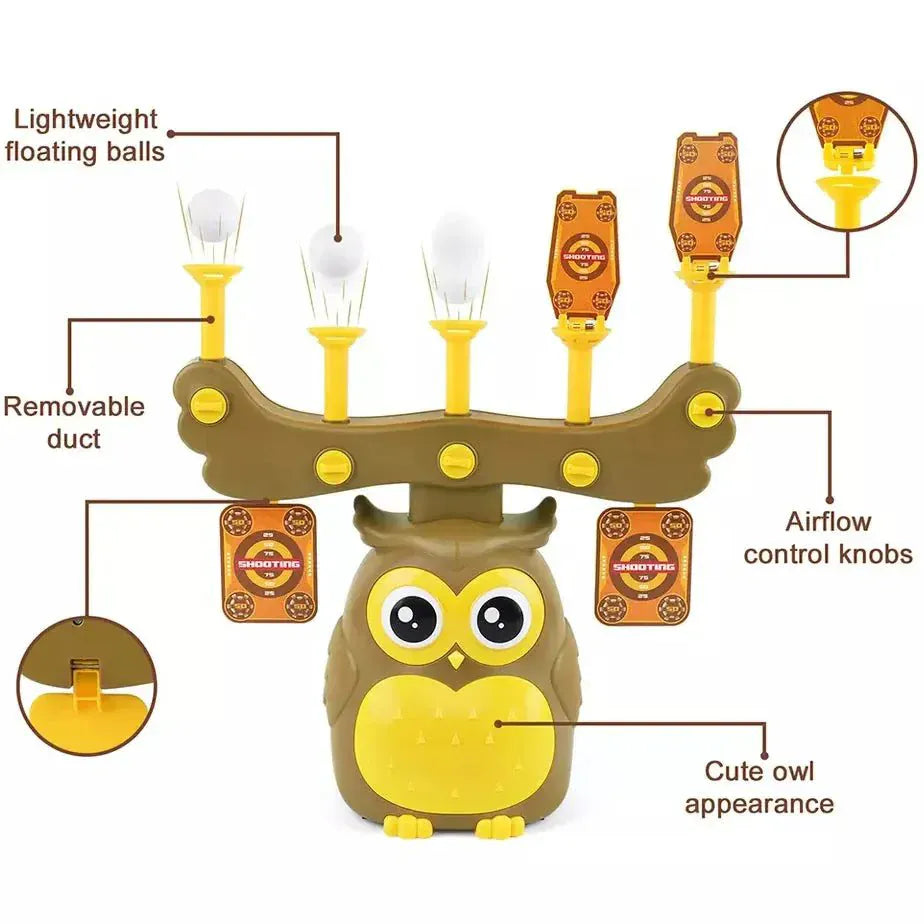 2-in-1 Electronic Owl Target Toy Moving Shooting Game Motumal-motumal