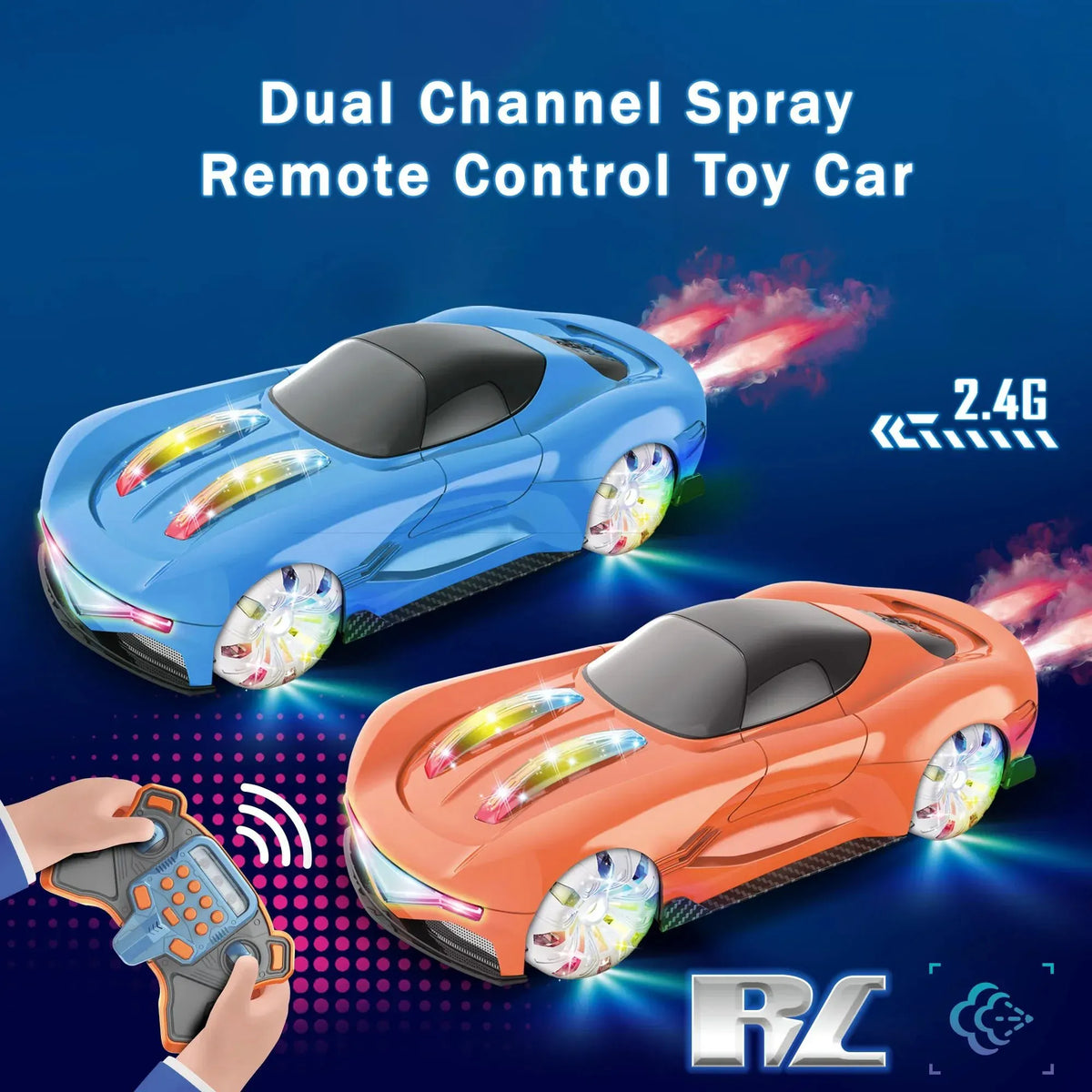 2.4GHz High Speed Drift RC Car Lights Spray USB Motumal-motumal