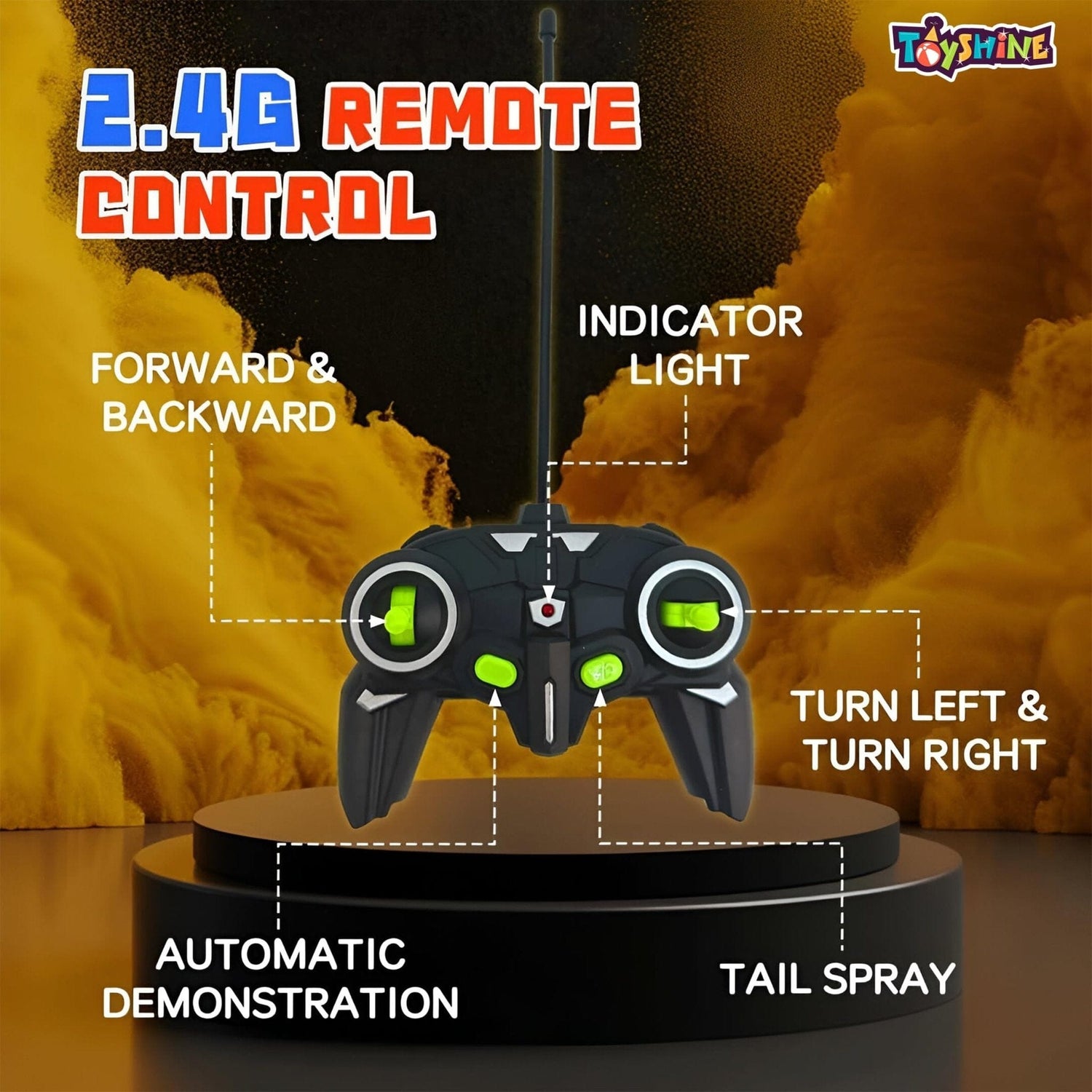 2.4GHz RC Drift Car Booster Spray LED Lights Motumal-motumal