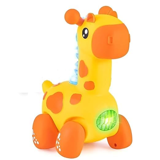 Littlin Walking Giraffe Toy With LED Lights And Music Multicolor