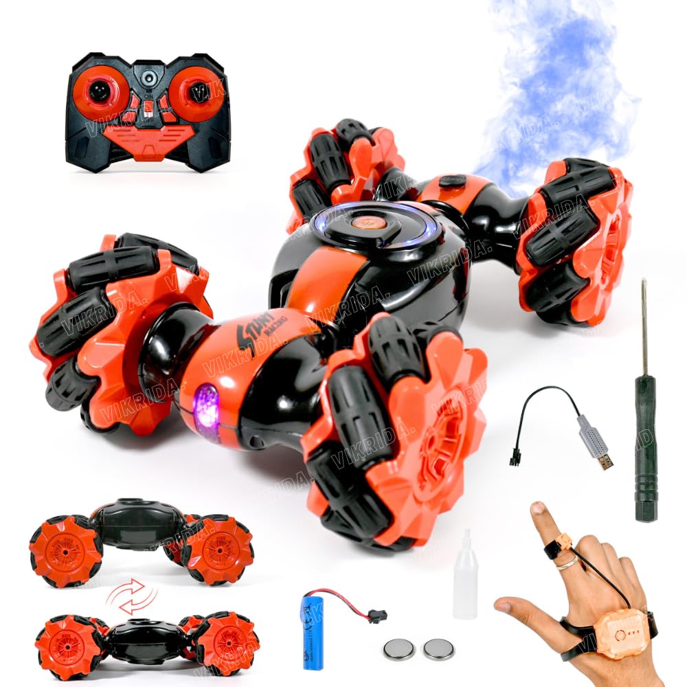 360 Gesture Sensing RC Stunt Car Smoke Lights Motumal-motumal