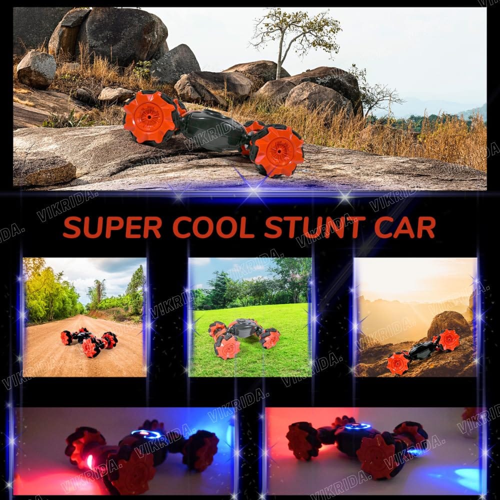 360 Gesture Sensing RC Stunt Car Smoke Lights Motumal-motumal