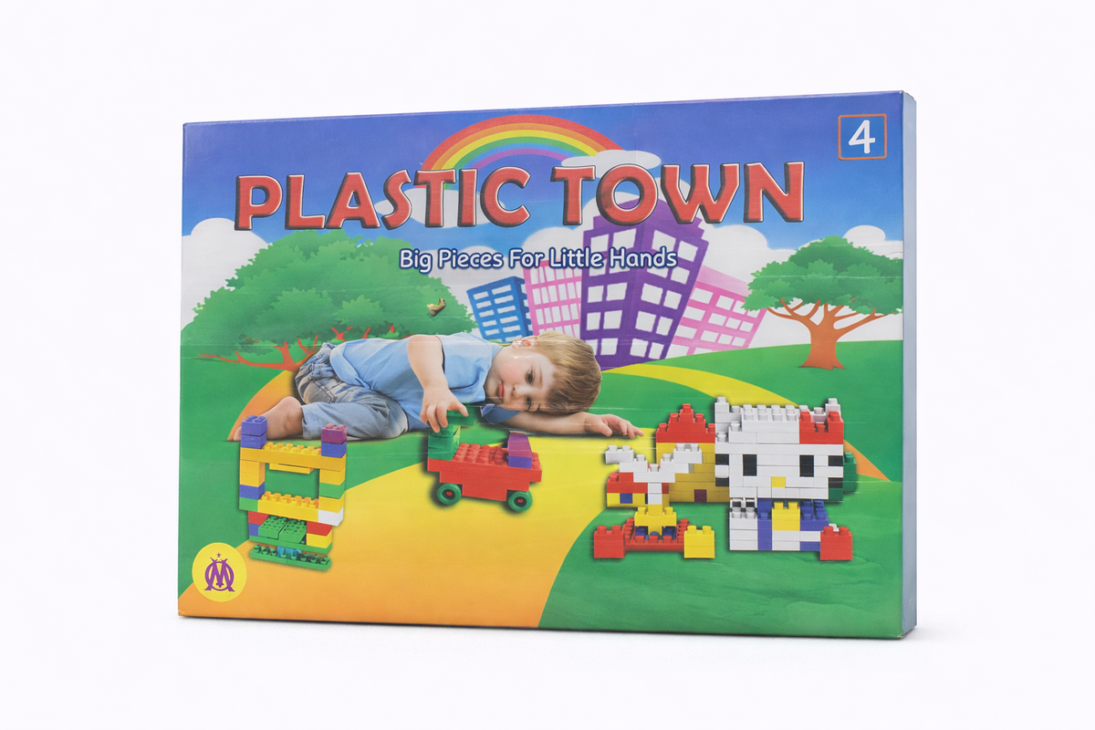 Plastic Town Building Blocks Set – Big Pieces Construction Toy for Kids