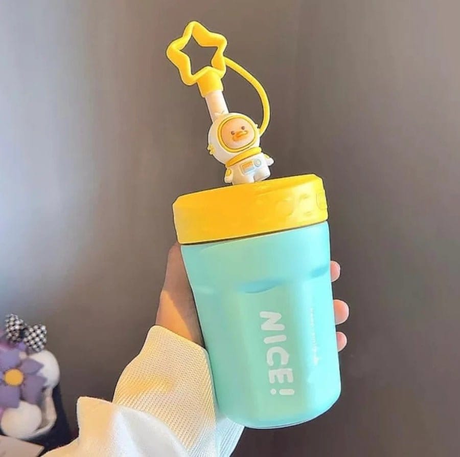 450ml Stainless Steel Coffee Flask Stirrer Vacuum Insulated Mug-motumal