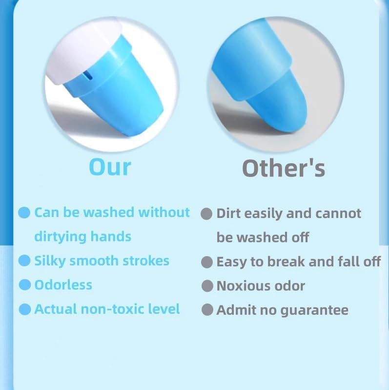 Comparison of two blue items labeled 'Our' and 'Other's' with listed advantages and disadvantages.