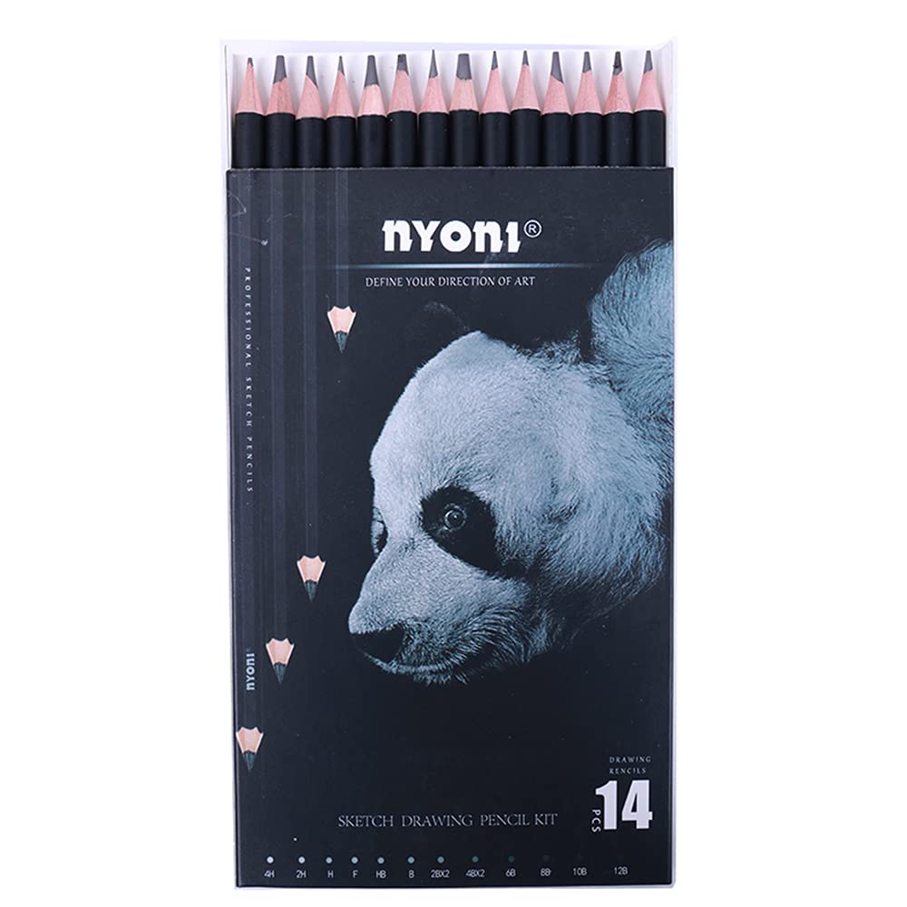 Ondesk Charcoal Pencil Sketch Kit 14 Pieces Drawing Shading Set