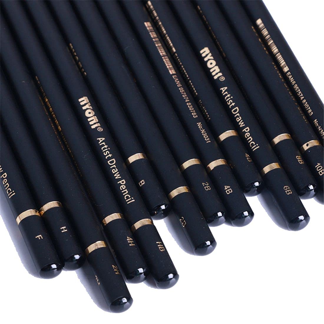 Ondesk Charcoal Pencil Sketch Kit 14 Pieces Drawing Shading Set