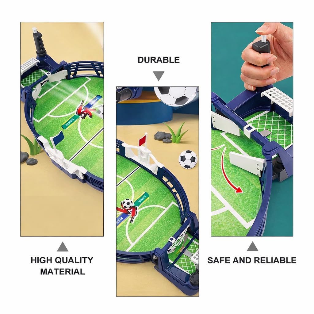 Toy soccer field set with durable, high-quality material, and safe design features.