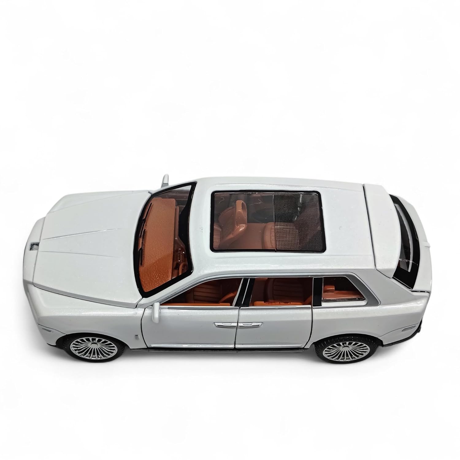 Luxury car with a unique design on a white background