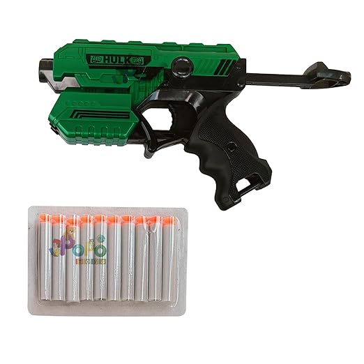 Avengers Blaze Storm Hot Fire Soft Bullet Gun Toy with Superhero Face Mask & 10 Safe Foam Darts for Kids