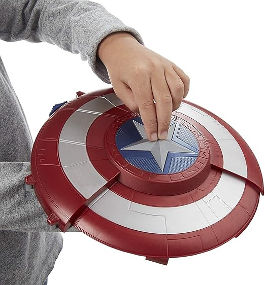 Avengers Captain America 2-in-1 Shield Blaster Toy – Civil War Style Dart Gun with Soft Darts for Kids