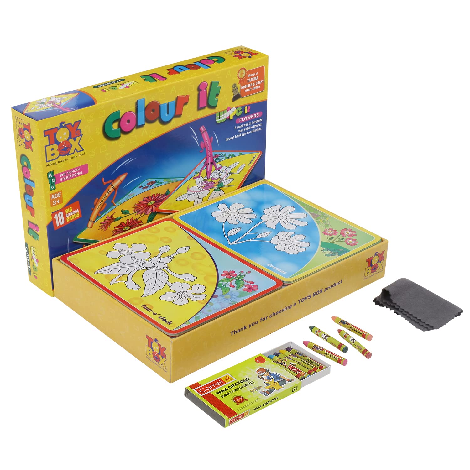 Colour & Wipe Flowers Learning Activity Game