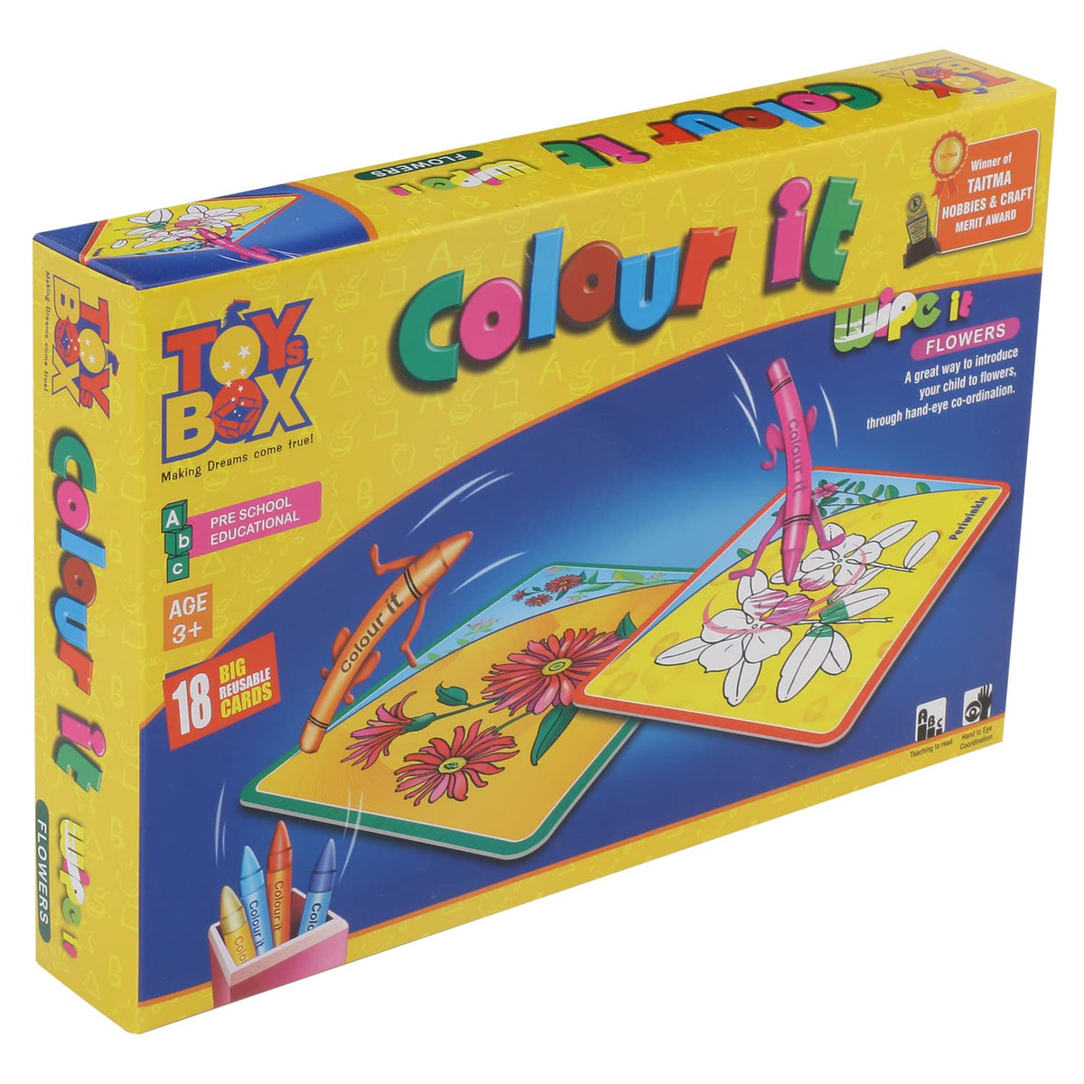 Colour & Wipe Flowers Learning Activity Game