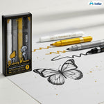 butterfly-whisper-metallic-acrylic-markers-set-4-colors-dual-tip-white-gold-silver-black .