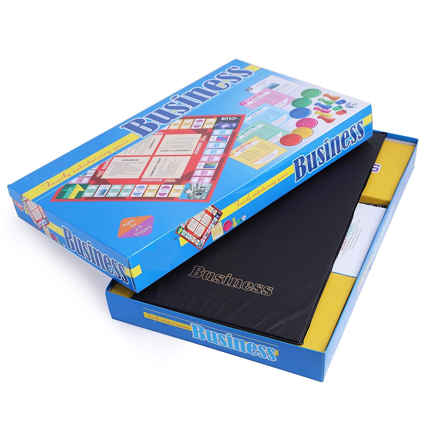 Board game box labeled 'Business' on a white background