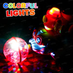 Toy with colorful lights on a dark background