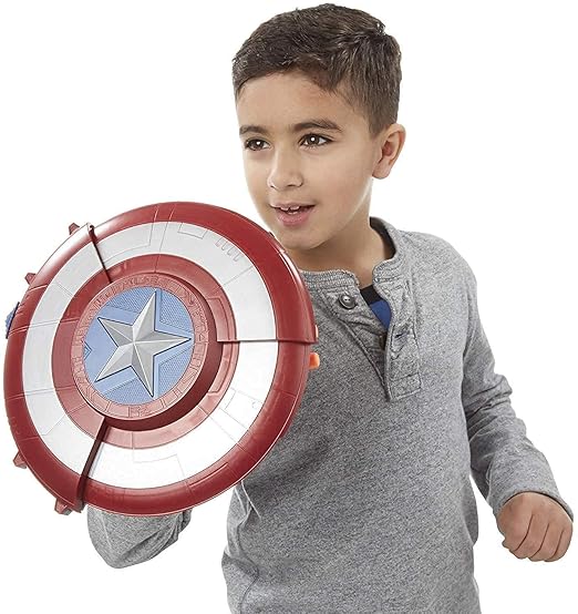 Avengers Captain America 2-in-1 Shield Blaster Toy – Civil War Style Dart Gun with Soft Darts for Kids