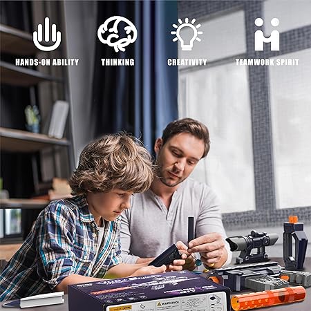 Toy Sniper Rifle for Nerf Blasters – 100+ Style Foam Dart Toy Gun | Kids Gift for Ages 8–12 | Birthday & Christmas Present (Without Bracket)