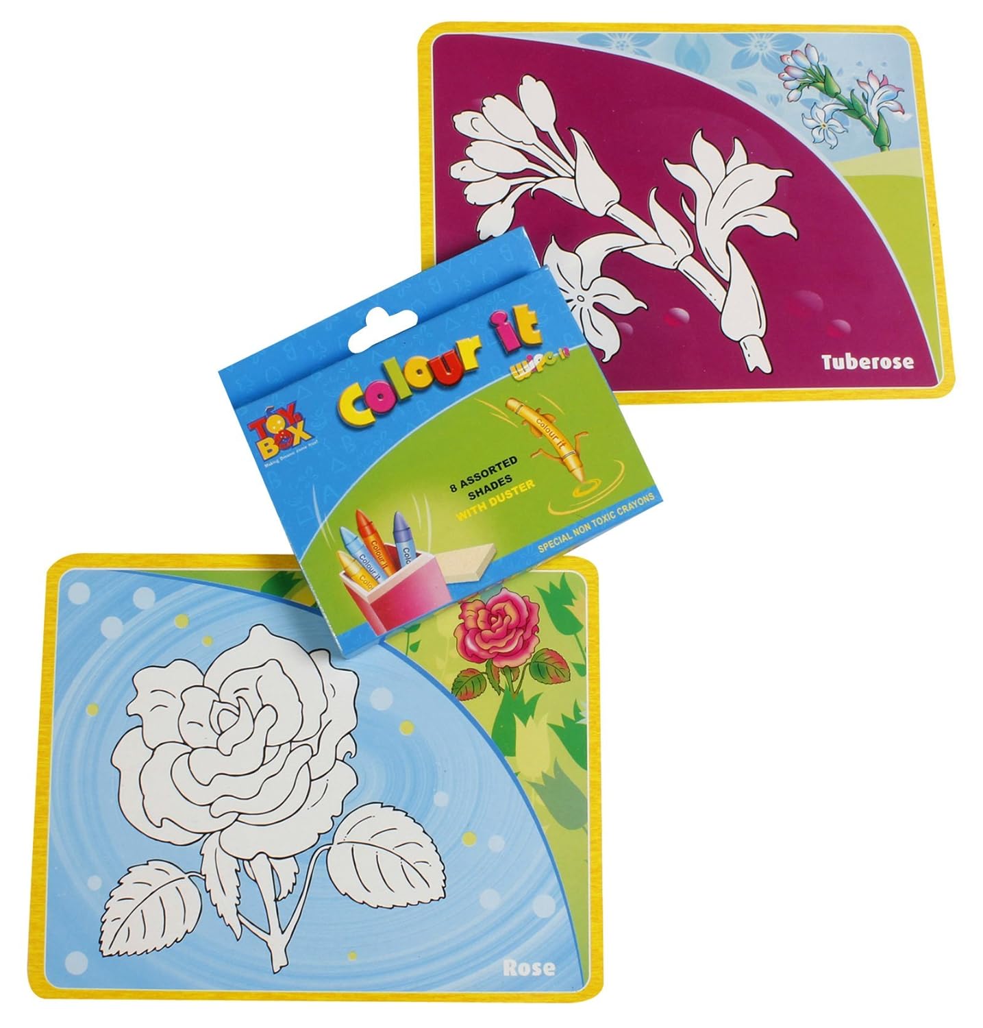 Colour & Wipe Flowers Learning Activity Game