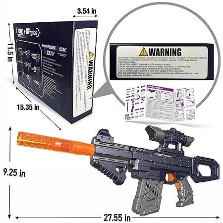 Toy Sniper Rifle for Nerf Blasters – 100+ Style Foam Dart Toy Gun | Kids Gift for Ages 8–12 | Birthday & Christmas Present (Without Bracket)