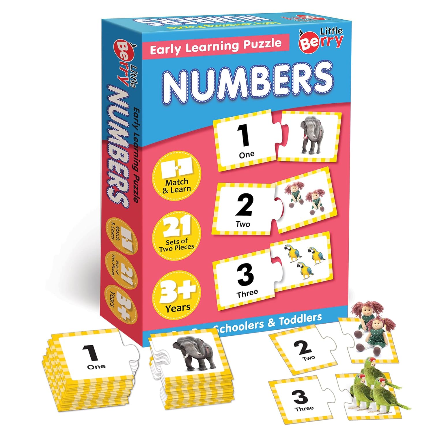 Numbers Learning Puzzle Toddlers Educational Cards