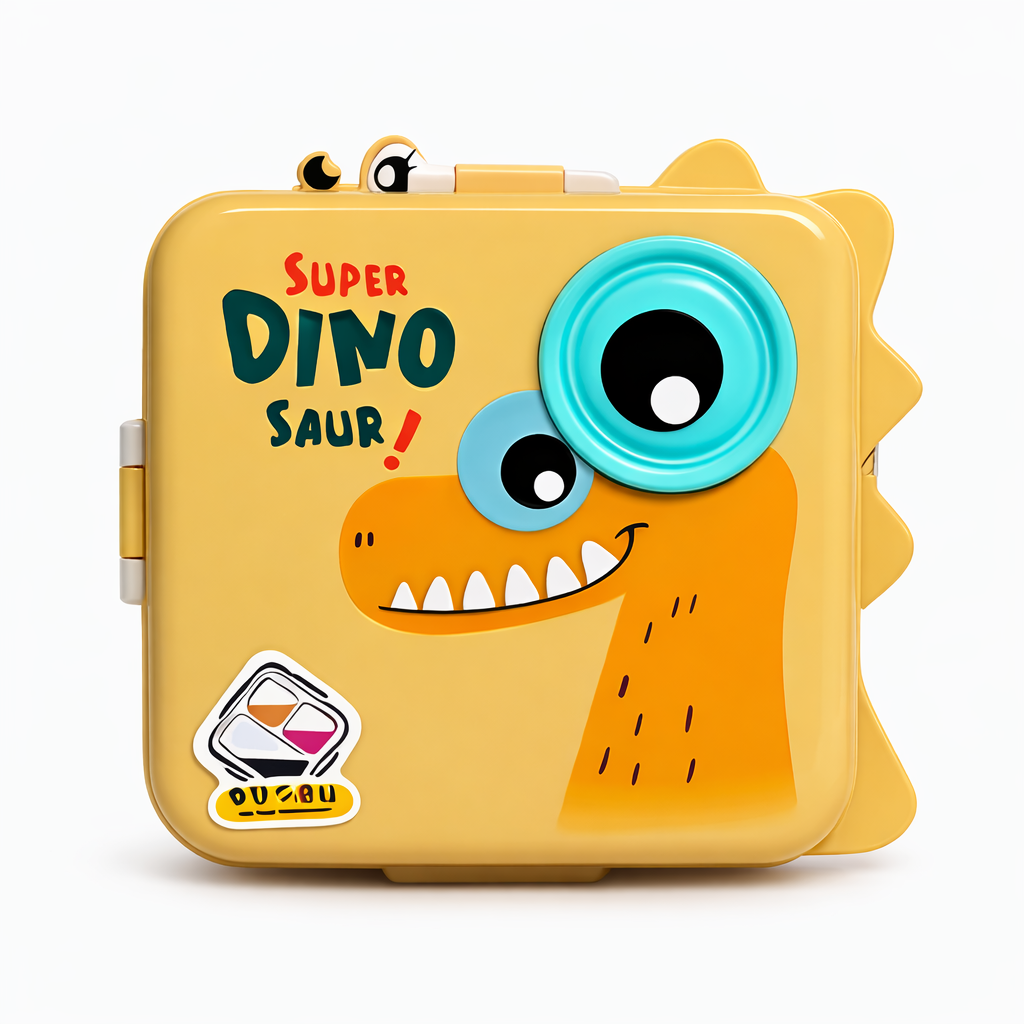 Dinosaur Themed Lunchbox Kids Durable Portable Motumal-motumal