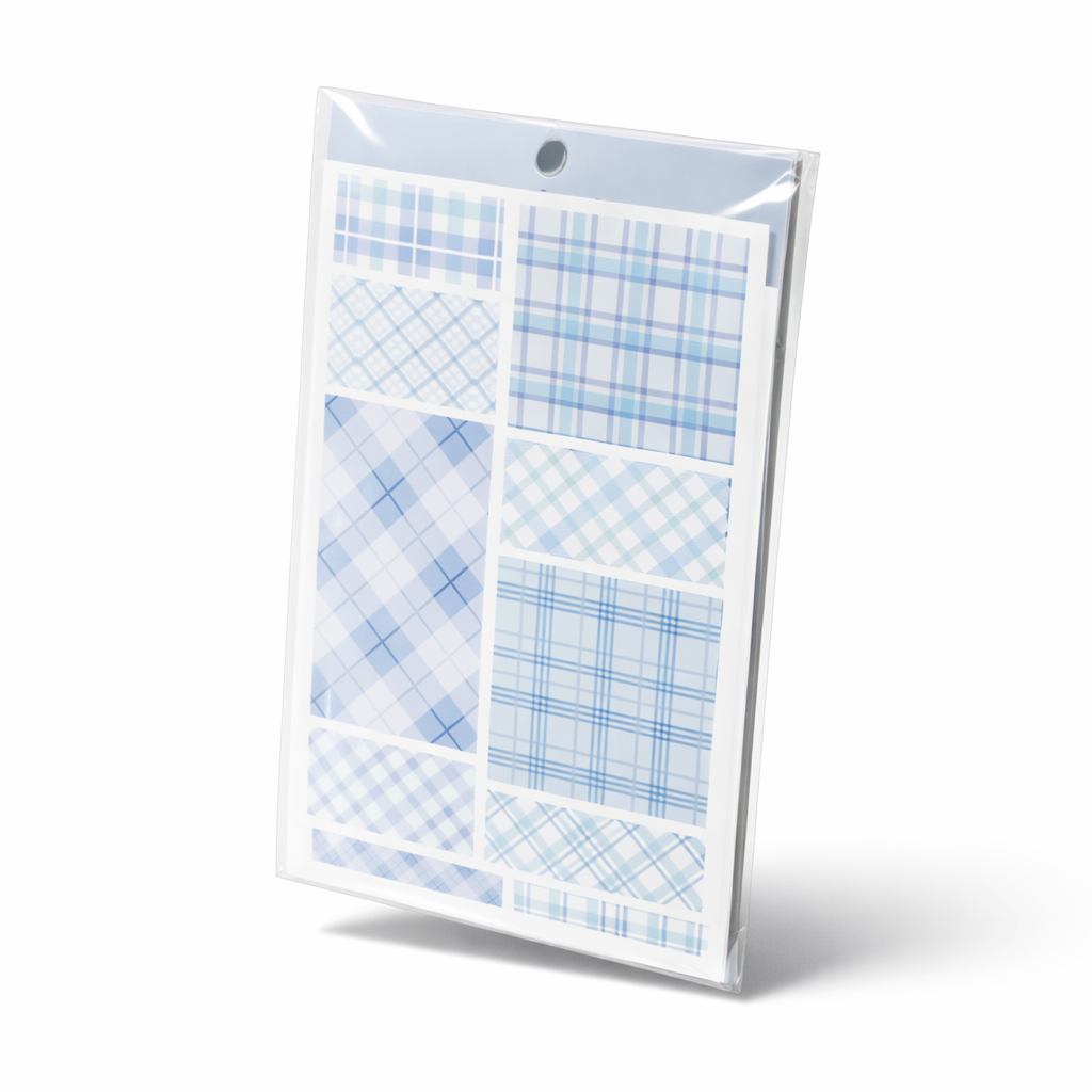 Pastel Plaid Decorative Journal Sticker Sheets