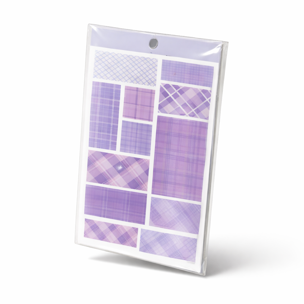 Pastel Plaid Decorative Journal Sticker Sheets