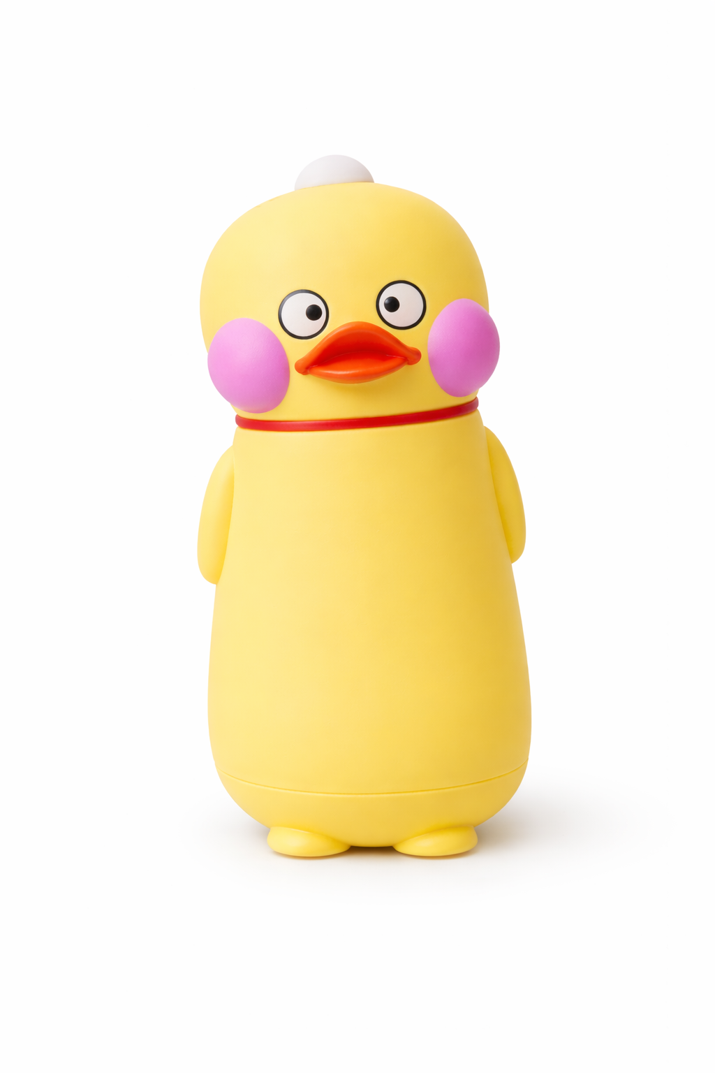 Yellow Duck Shaped Kids Glass Water Bottle 300ml BPA Free