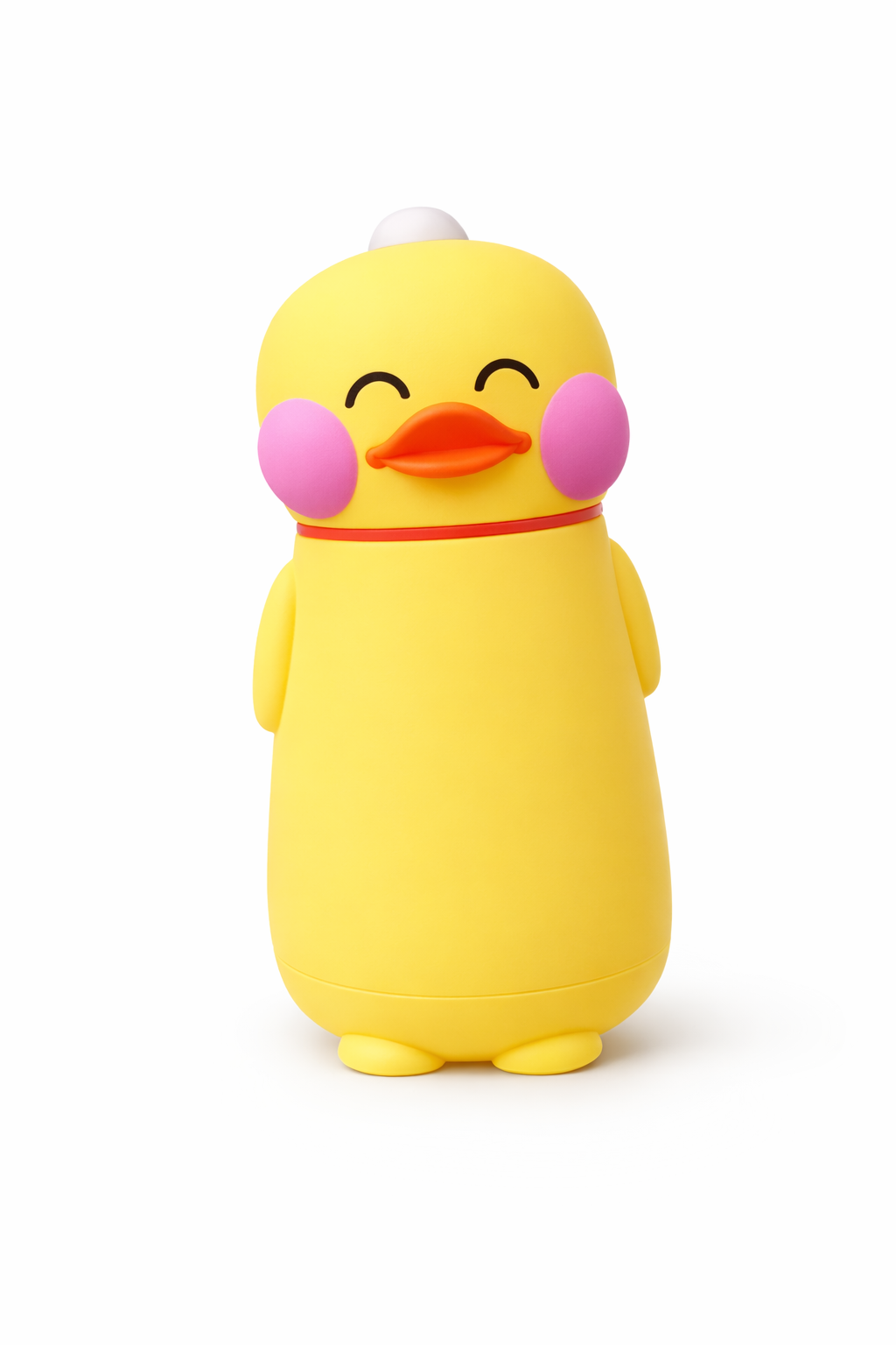 Yellow Duck Shaped Kids Glass Water Bottle 300ml BPA Free