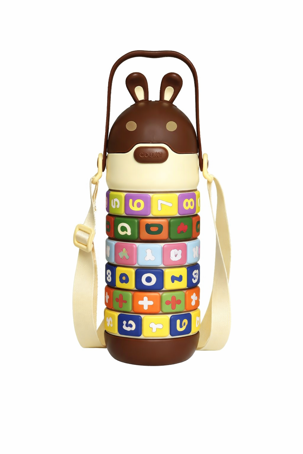 Bunny-themed educational water bottle

