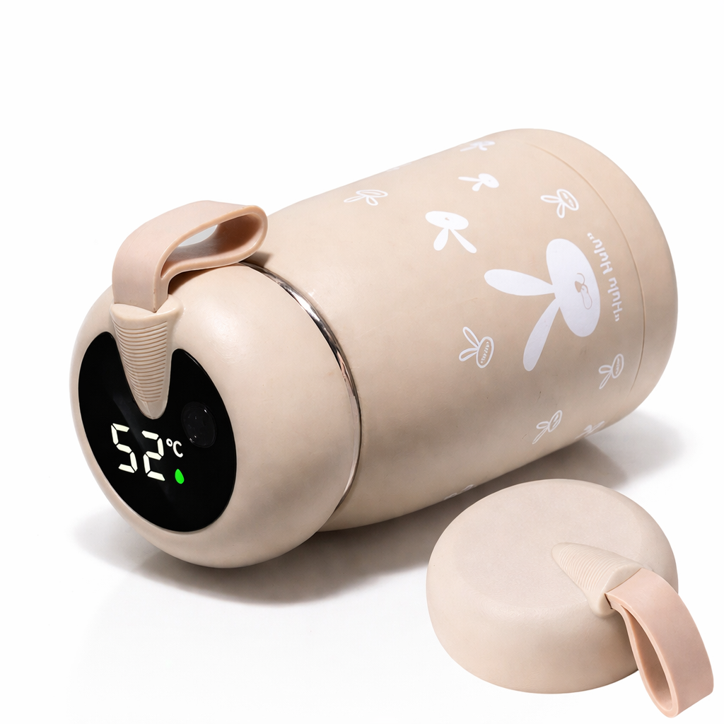 Cute thermos with rabbit illustration

