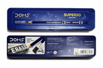 DOMS Superio graphite pencil set with blue packaging on a white background