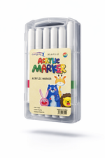 Pack of acrylic markers with colorful packaging featuring cartoon characters on a white background