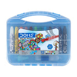 DOMS hex oil pastels set in a blue case on a white background